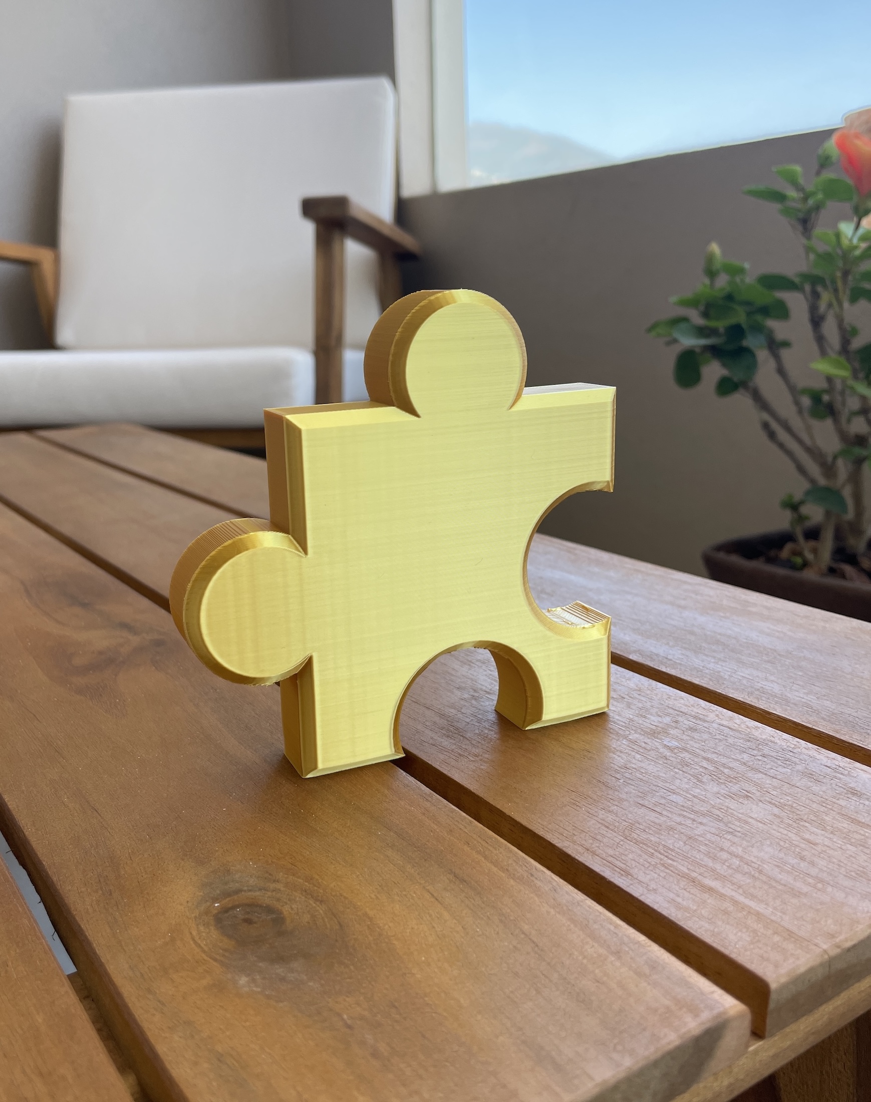 Gold Jiggy PLA 3D Printed